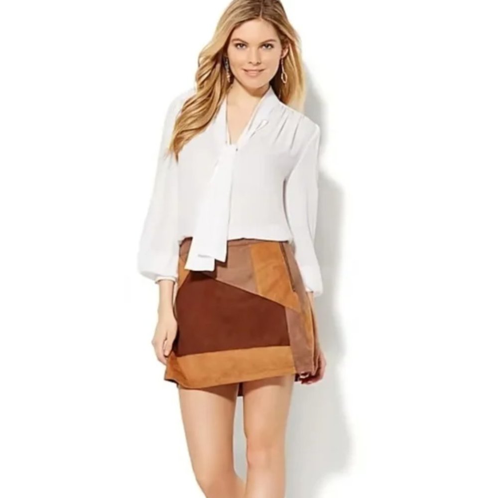 Cute and comfortable New York and Company patchwork skirt